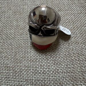 Silver and Red Skull Ring
